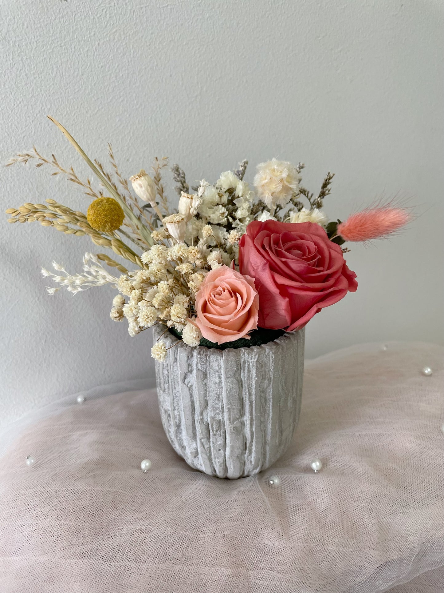 [Florist D x Plants & Pints] Preserved Flower in Ceramic Pot